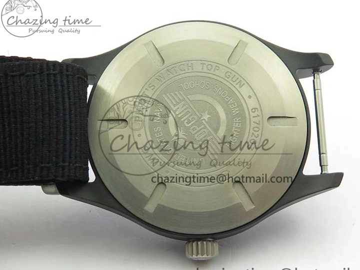 MIROTIME 1222 Pilot IW326901 Real Ceramic MK 1:1 Best Edition Black Dial On Nylon Strap MIYOTA FastDry 7126